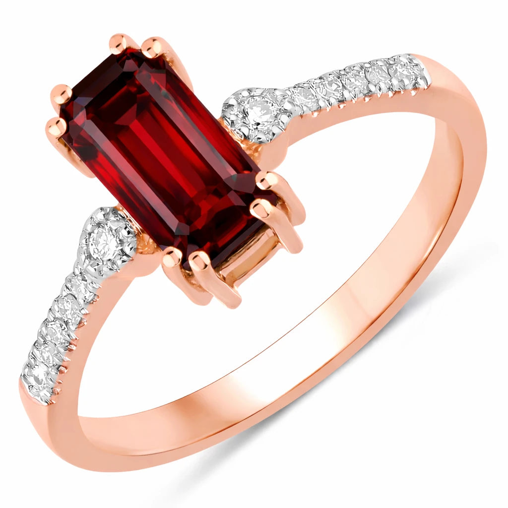 Modern Chic Octagon Cut Diamond Accent Ring