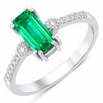 Modern Chic Octagon Cut Diamond Accent Ring