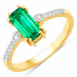 Modern Chic Octagon Cut Diamond Accent Ring