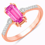 Modern Chic Octagon Cut Diamond Accent Ring