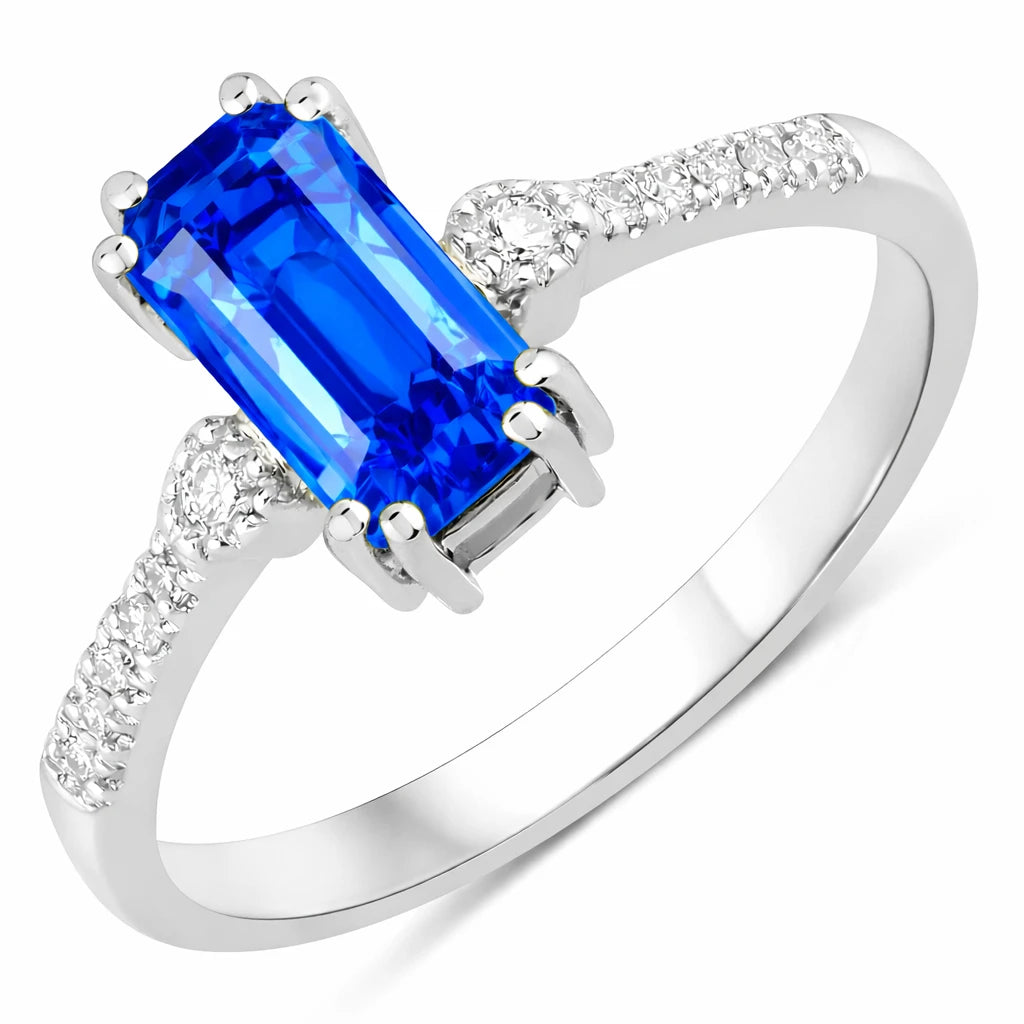 Modern Chic Octagon Cut Diamond Accent Ring