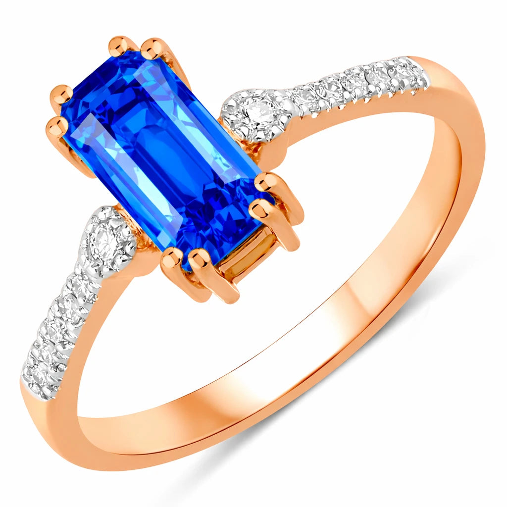 Modern Chic Octagon Cut Diamond Accent Ring