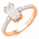 Modern Chic Octagon Cut Diamond Accent Ring