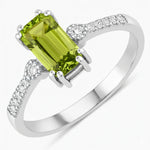 Modern Chic Octagon Cut Diamond Accent Ring