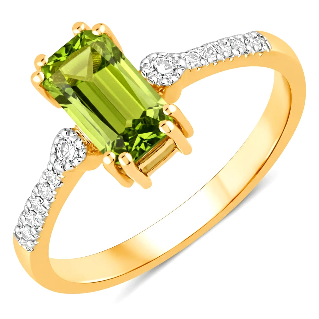 Modern Chic Octagon Cut Diamond Accent Ring