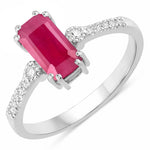 Modern Chic Octagon Cut Diamond Accent Ring
