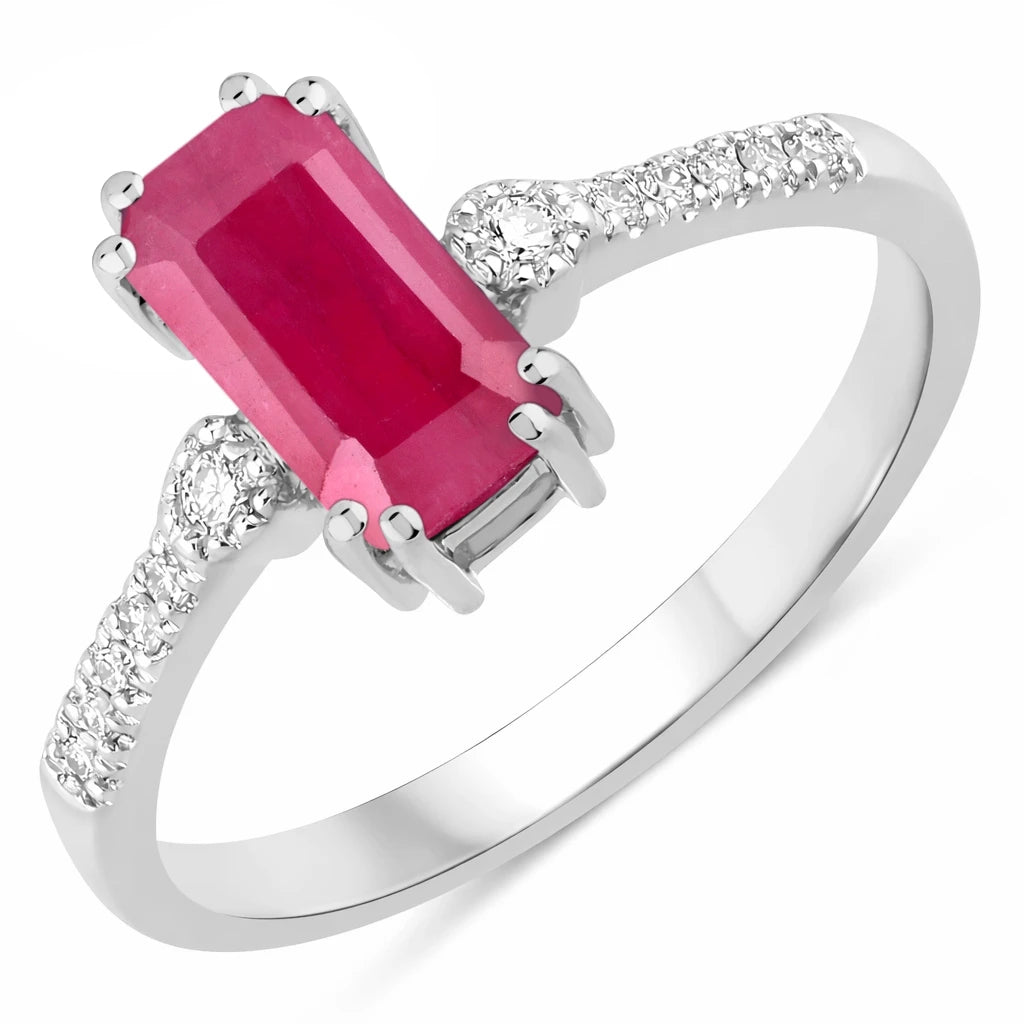 Modern Chic Octagon Cut Diamond Accent Ring