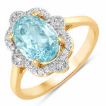 Vintage style classic Oval Cut Diamond Accent Ring
