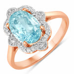 Vintage style classic Oval Cut Diamond Accent Ring