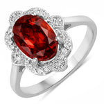 Vintage style classic Oval Cut Diamond Accent Ring