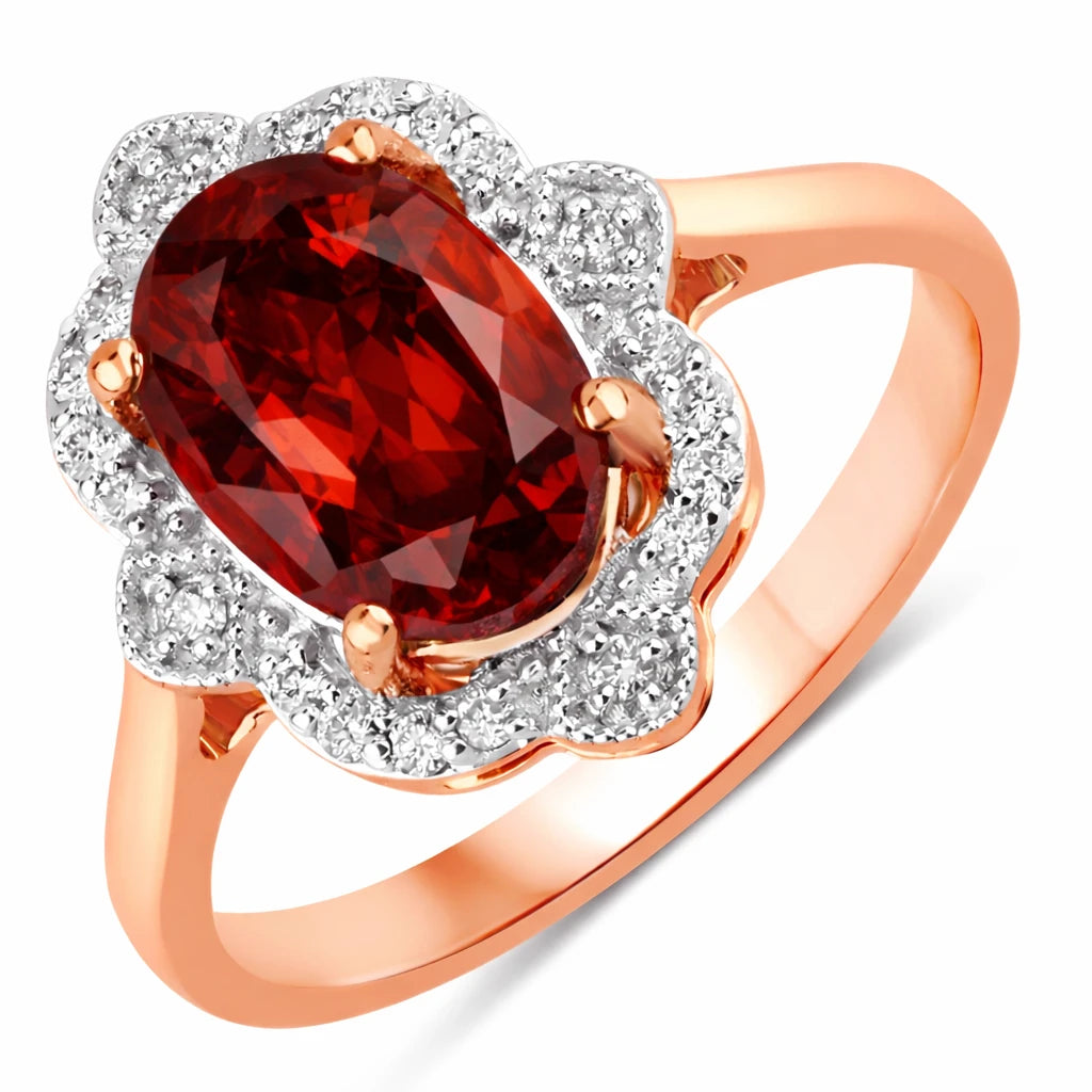 Vintage style classic Oval Cut Diamond Accent Ring