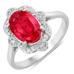 Vintage style classic Oval Cut Diamond Accent Ring