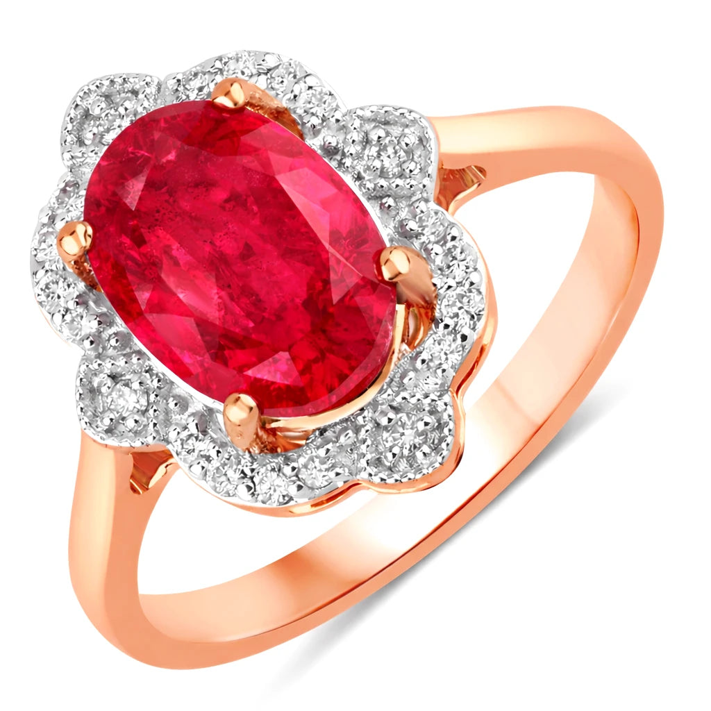 Vintage style classic Oval Cut Diamond Accent Ring