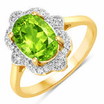 Vintage style classic Oval Cut Diamond Accent Ring