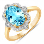 Vintage style classic Oval Cut Diamond Accent Ring