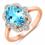 Vintage style classic Oval Cut Diamond Accent Ring