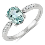 Timeless Modern Oval Cut Diamond Accent Ring