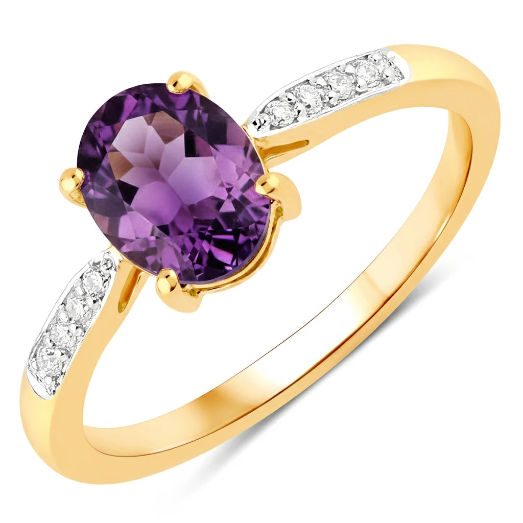 Timeless Modern Oval Cut Diamond Accent Ring