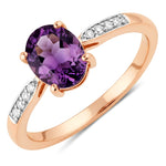 Timeless Modern Oval Cut Diamond Accent Ring