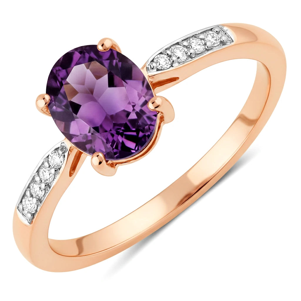 Timeless Modern Oval Cut Diamond Accent Ring