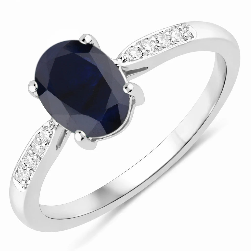 Timeless Modern Oval Cut Diamond Accent Ring