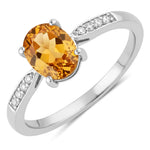 Timeless Modern Oval Cut Diamond Accent Ring