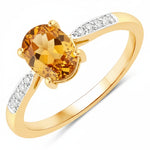 Timeless Modern Oval Cut Diamond Accent Ring