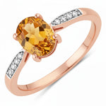 Timeless Modern Oval Cut Diamond Accent Ring