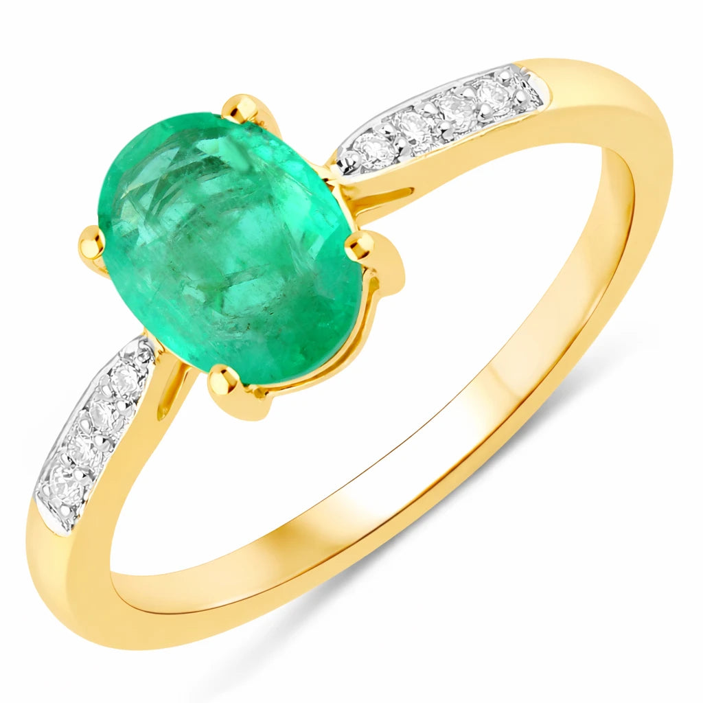 Timeless Modern Oval Cut Diamond Accent Ring