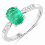Timeless Modern Oval Cut Diamond Accent Ring