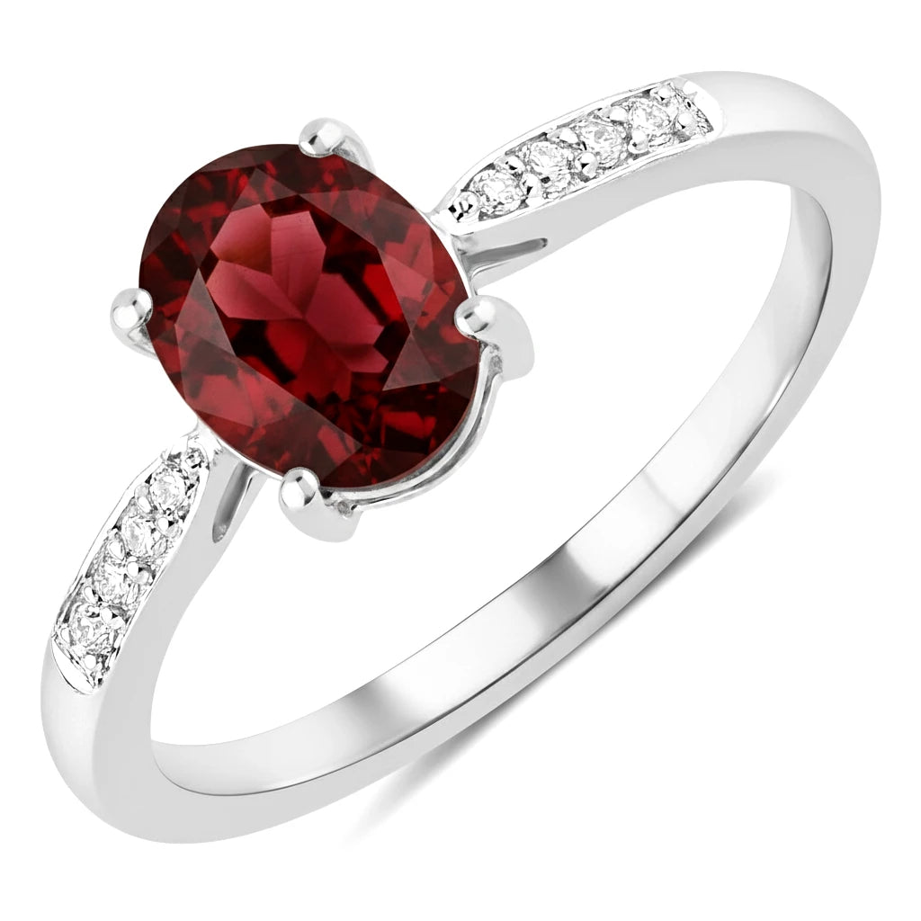 Timeless Modern Oval Cut Diamond Accent Ring