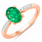 Timeless Modern Oval Cut Diamond Accent Ring