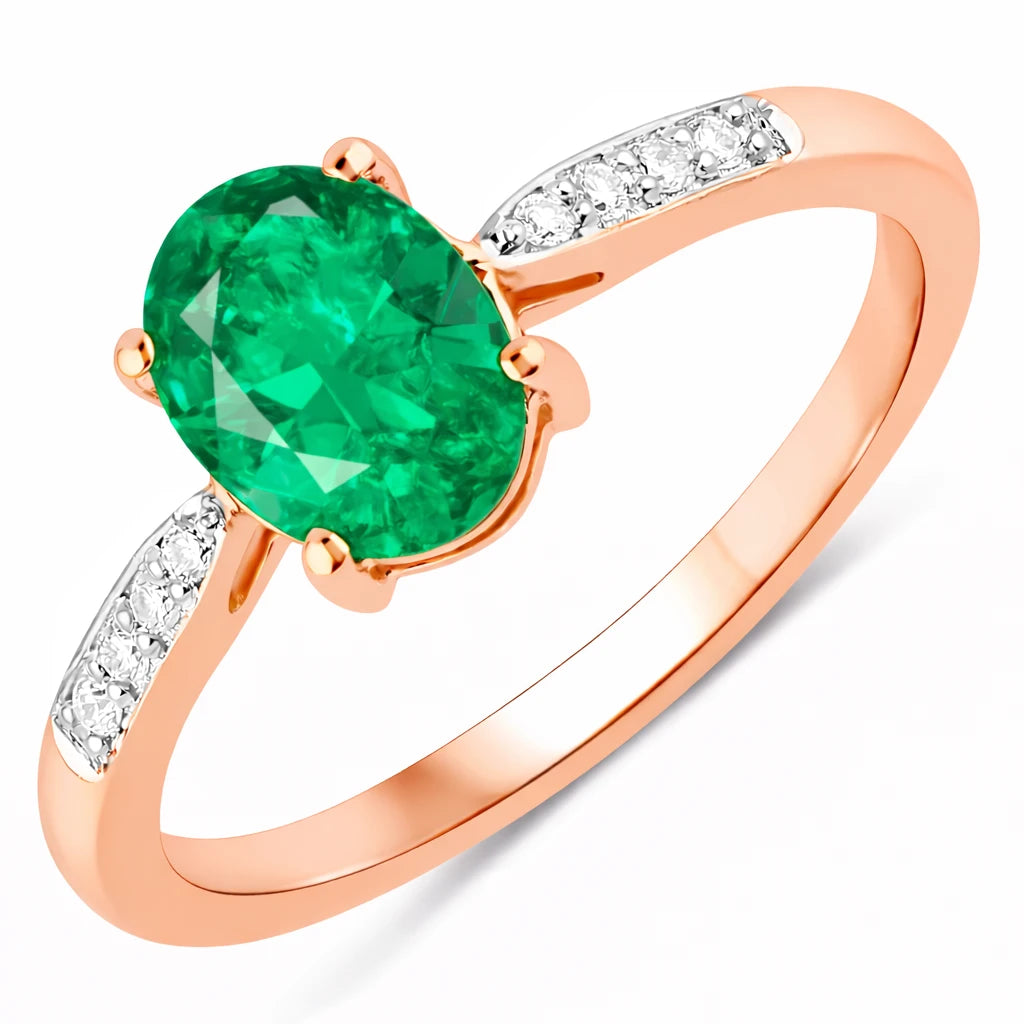 Timeless Modern Oval Cut Diamond Accent Ring