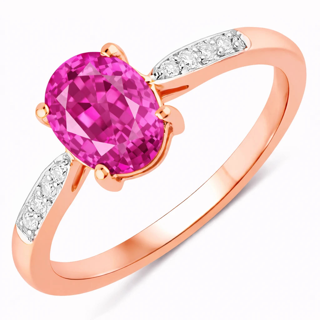 Timeless Modern Oval Cut Diamond Accent Ring
