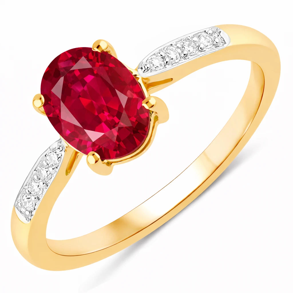 Timeless Modern Oval Cut Diamond Accent Ring