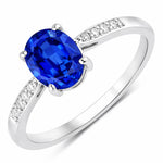 Timeless Modern Oval Cut Diamond Accent Ring