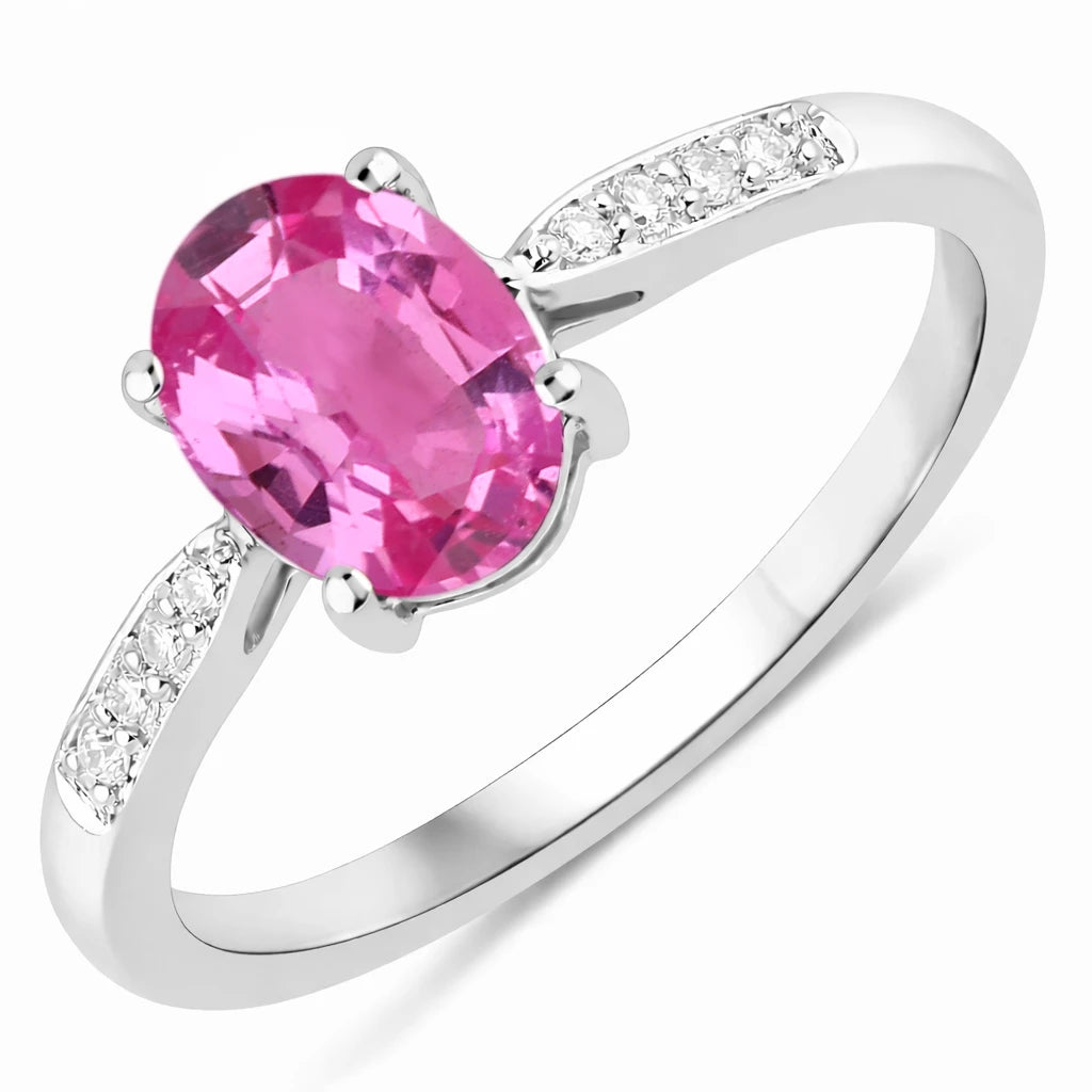 Timeless Modern Oval Cut Diamond Accent Ring