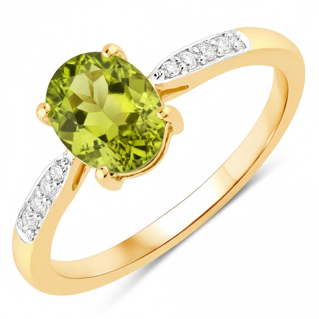 Timeless Modern Oval Cut Diamond Accent Ring