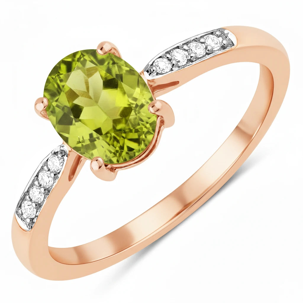 Timeless Modern Oval Cut Diamond Accent Ring