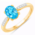 Timeless Modern Oval Cut Diamond Accent Ring