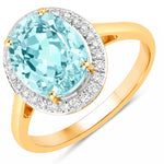 Clean Framed Oval Cut Diamond Accent Ring