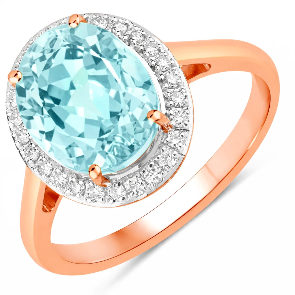 Clean Framed Oval Cut Diamond Accent Ring