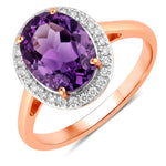 Clean Framed Oval Cut Diamond Accent Ring