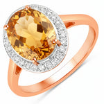 Clean Framed Oval Cut Diamond Accent Ring