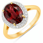Clean Framed Oval Cut Diamond Accent Ring