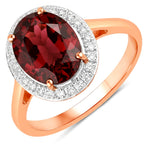 Clean Framed Oval Cut Diamond Accent Ring