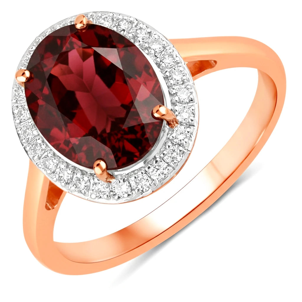 Clean Framed Oval Cut Diamond Accent Ring