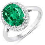 Clean Framed Oval Cut Diamond Accent Ring