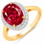 Clean Framed Oval Cut Diamond Accent Ring