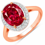 Clean Framed Oval Cut Diamond Accent Ring